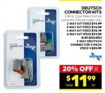 Autopro Voltage Deutsch Connector Kits 2 Way Kit - VTDC2 offer