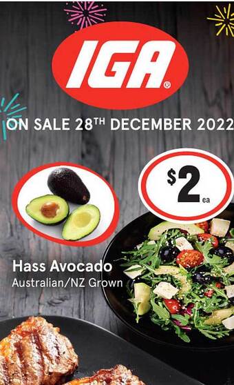 IGA Hass avocado offer
