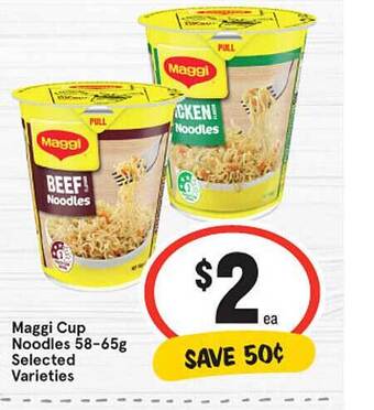 IGA Maggi cup noodles offer