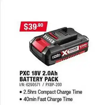 Bunnings Pxc 18v 2.0ah battery pack offer