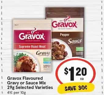 IGA Gravox flavoured gravy or sauce mix offer