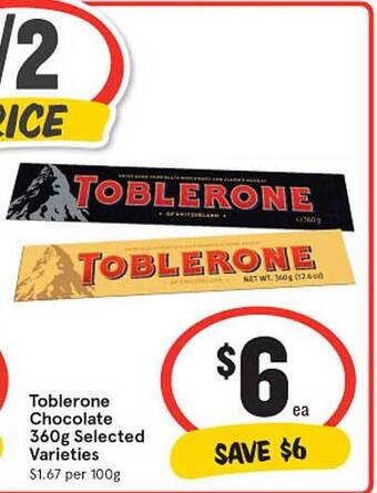 IGA Toblerone chocolate offer