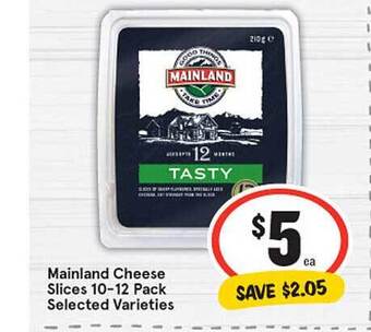 IGA Mainland cheese slices offer