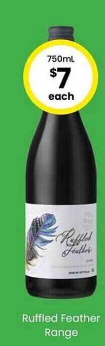 The Bottle O Ruffled feather range offer