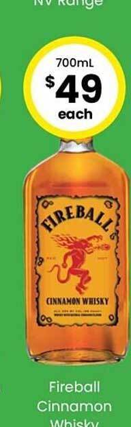 The Bottle O Fireball cinnamon whisky offer