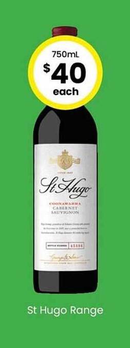 The Bottle O St hugo range offer