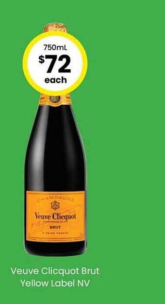 The Bottle O Veuve clicquot brut yellow label nv offer