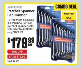 SuperCheap Auto Kincrome ratchet spanner set combo offer