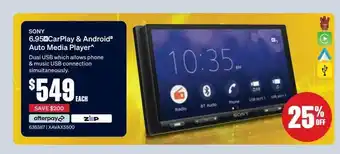 SuperCheap Auto Sony 6.95 carplay & android auto media player offer