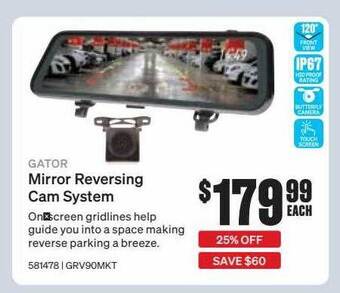 SuperCheap Auto Gator mirror reversing cam system offer