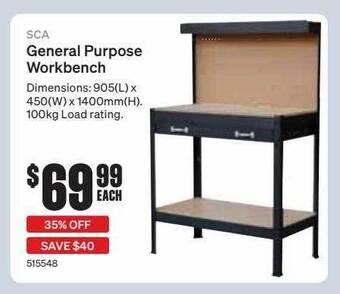 SuperCheap Auto Sca general purpose workbench offer