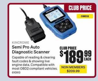 SuperCheap Auto Kincrome semi pro auto diagnostic scanner offer