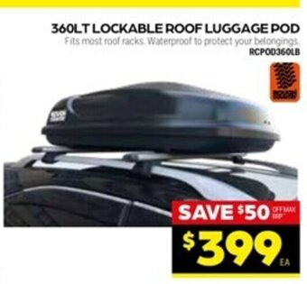 Autopro Rough Country 360LT Lockable Roof Luggage Pod offer