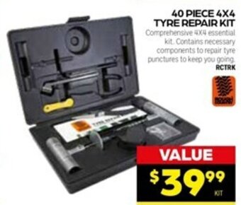 Autopro Rough Country 40 Piece 4x4 Tyre Repair Kit offer