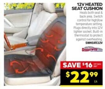 Autopro Streetwize 12V Heated Seat Cushion offer