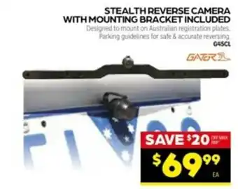 Autopro Gator Stealth Reverse Camera with Mounting Bracket Included offer