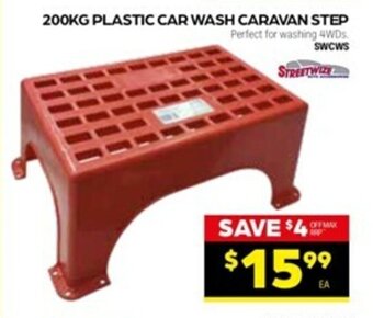 Streetwize 200KG Plastic Car Wash Caravan Step