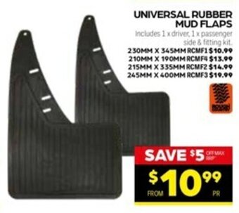 Autopro Rough Country Universal Rubber Mud Flaps offer