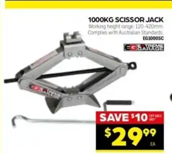 Autopro Extreme Garage 1000kg Scissor Jack offer