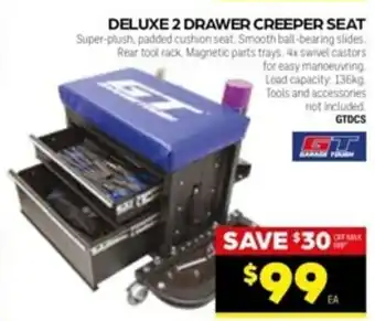 Autopro GT Deluxe 2 Drawer Creeper Seat offer