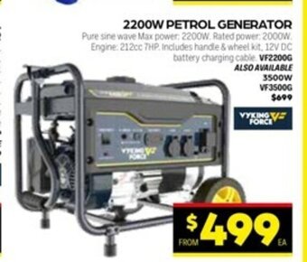 Autopro Vyking Force 2200W Petrol Generator offer