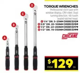 Autopro Chicane Torque Wrenches 1/4" DR.5-25NM - CH5002 offer