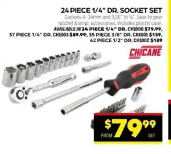 Autopro Chicane 24 Piece 1/4" Dr. Socket Set offer