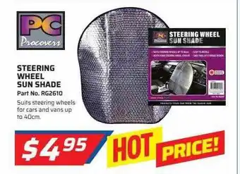 Pc steering wheel sun shade