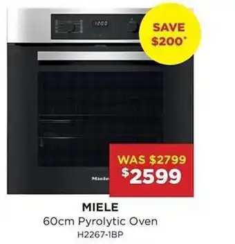 Bing Lee Miele 60cm pyrolytic oven h2267-1bp offer