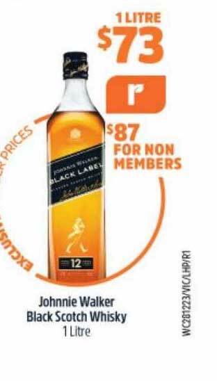 BWS Johnnie walker black scotch whisky offer