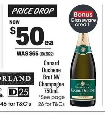 Liquorland Canard duchene brut nv champagne 750ml offer