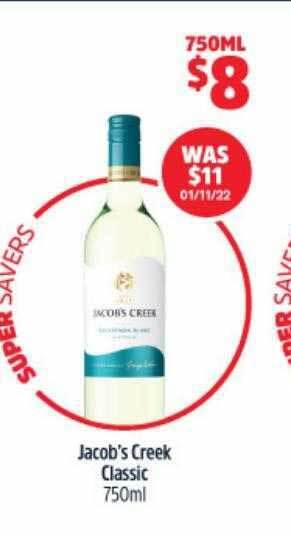 BWS Jacob's creek classic offer