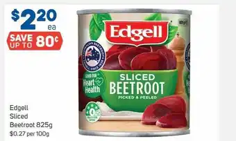 Foodland Edgell sliced beetroot offer