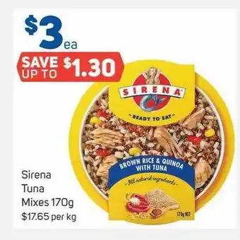 Foodland Sirena tuna mixes offer