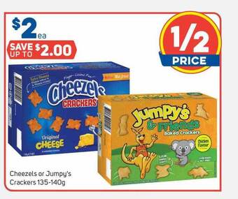 Foodland Cheezels or jumpy's crackers offer