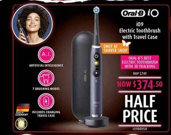 Shaver Shop Oral-b i09 electric toothbrush with travel case offer