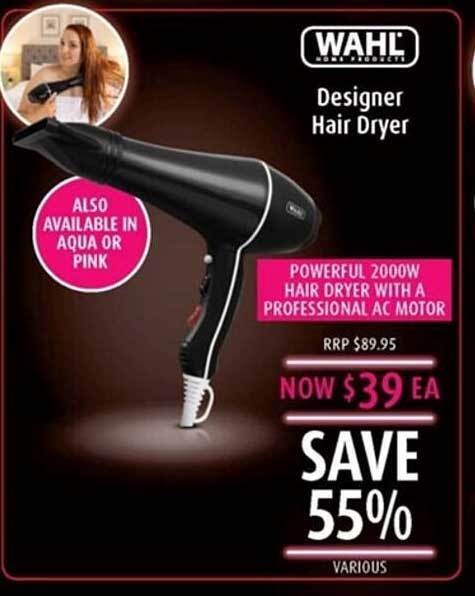 Wahl designer hair dryer offer at Shaver Shop Wahl designer hair dryer offer at Shaver Shop