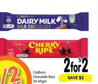 Spar Cadbury chocolate bars 30-60gm offer