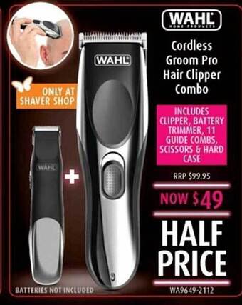 Shaver Shop Wahl cordless groom pro hair clipper combo offer