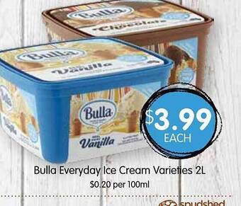 Spudshed Bulla everyday ice cream offer