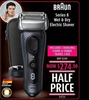 Shaver Shop Braun series 8 wet & dry electric shaver offer