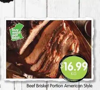 Spudshed Beef brisket portion american style offer