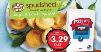 Spudshed Patties fs party pies offer