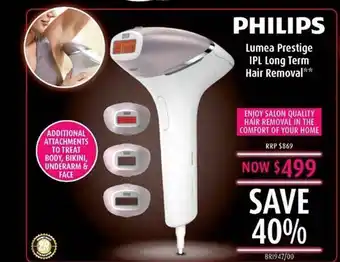Shaver Shop Philips lumea prestige ipl long term hair removal offer