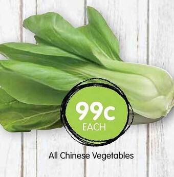 Spudshed All chinese vegetables offer