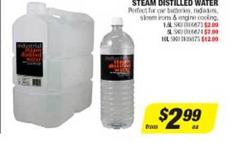 Autobarn Steam distilled water offer