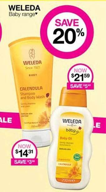 Priceline Weleda baby range offer