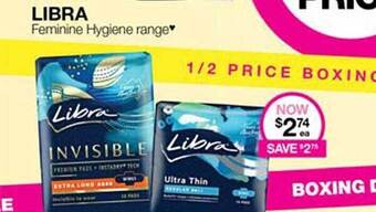 Priceline Libra feminine hygiene range offer