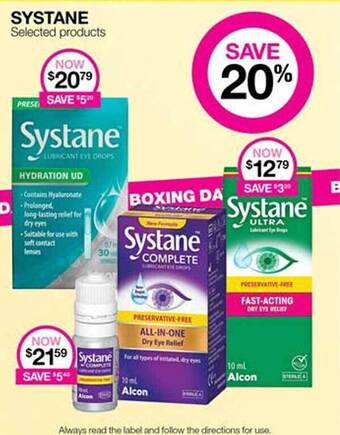 Systane selected products