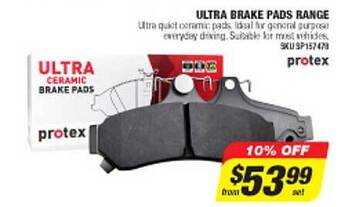 Autobarn Ultra brake pads range offer